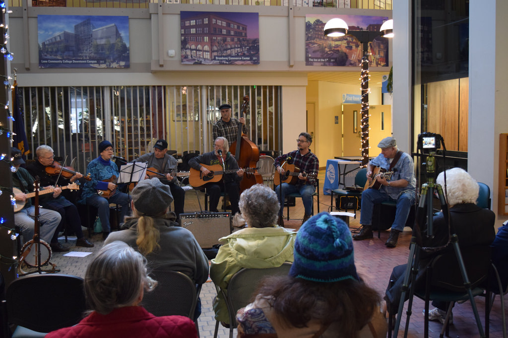 The Sorrel Way Jam performing at The Atrium Building in Eugene