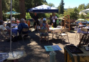 The Daniel Powell Quartet performing at the Spencer Creek Growers Market on July 28th