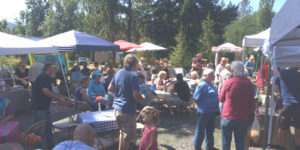 Shoppers at the 5th Annual Locavore Hamburger benefit lunch on August 24th this year